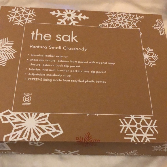 The sak Ventura Small Leather Crossbody Black Onyx Leaf NWT & Box - Picture 15 of 16